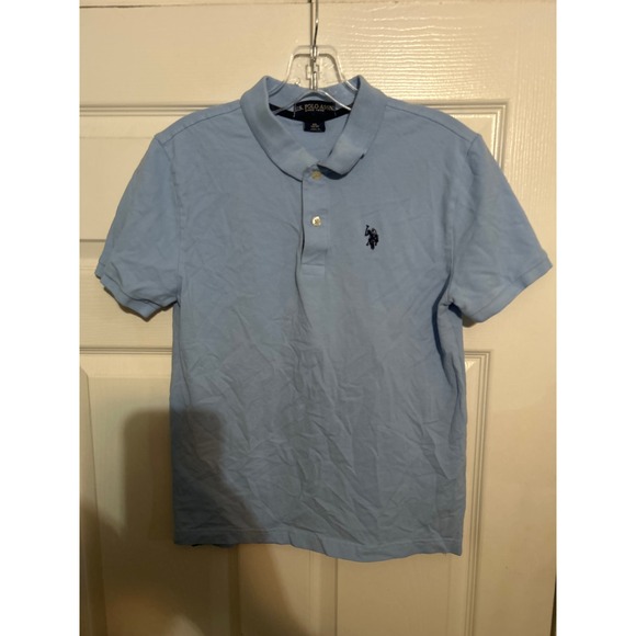 U.S. Polo Assn. Kids Light Blue Polo Shirt Size XL (14-16) Short Sleeve - Picture 1 of 4